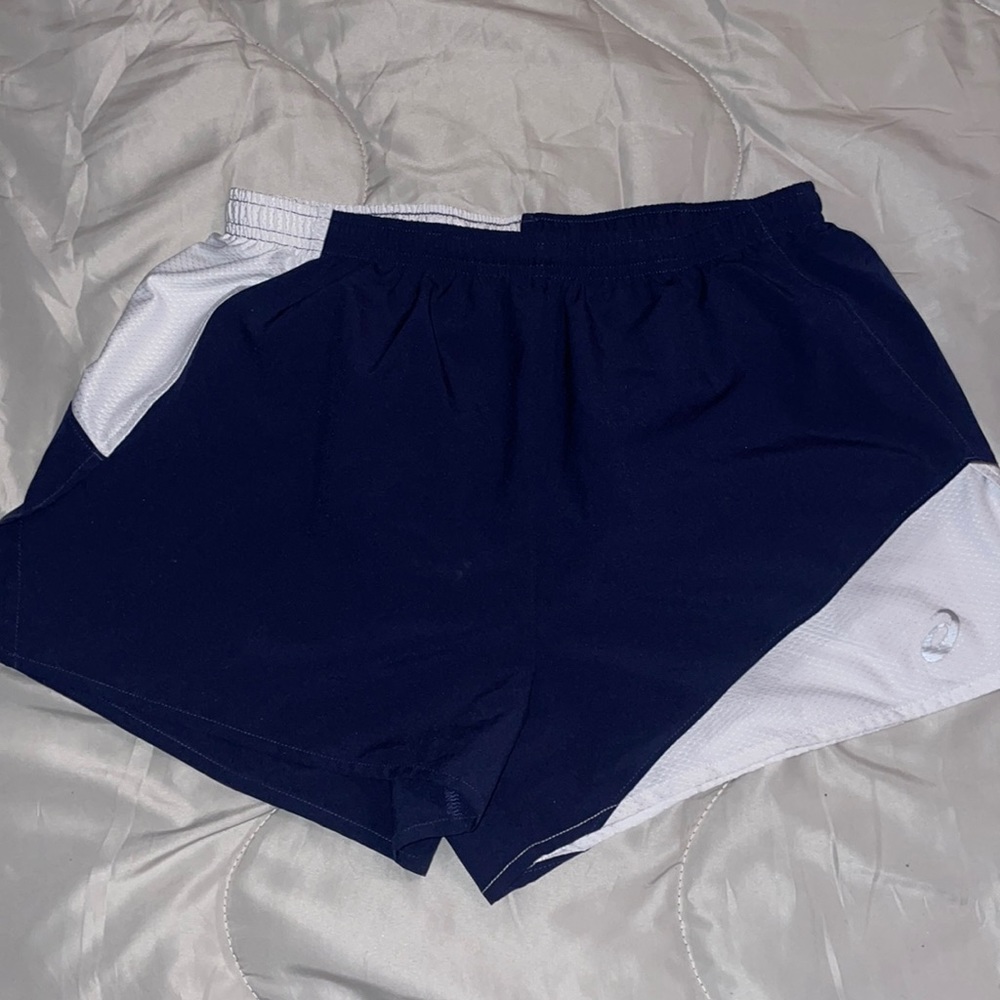 ASICS motion dry 3in running shorts. Navy